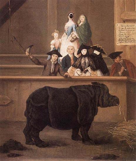 Pietro Longhi Clara the rhinoceros Norge oil painting art